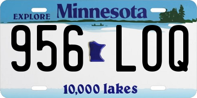 MN license plate 956LOQ