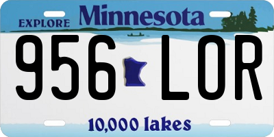 MN license plate 956LOR