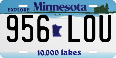 MN license plate 956LOU