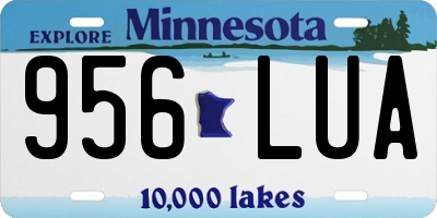 MN license plate 956LUA