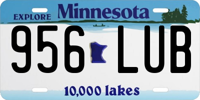 MN license plate 956LUB