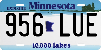 MN license plate 956LUE