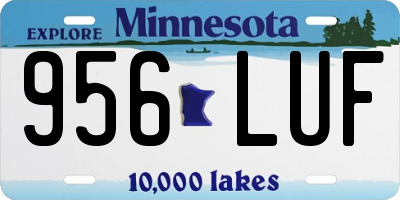 MN license plate 956LUF