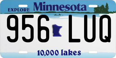 MN license plate 956LUQ