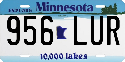 MN license plate 956LUR