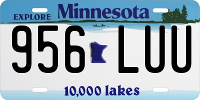 MN license plate 956LUU
