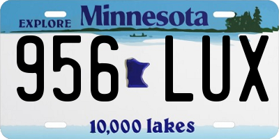 MN license plate 956LUX