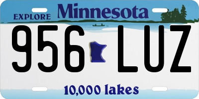 MN license plate 956LUZ