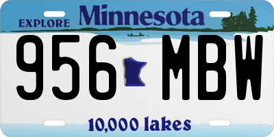 MN license plate 956MBW