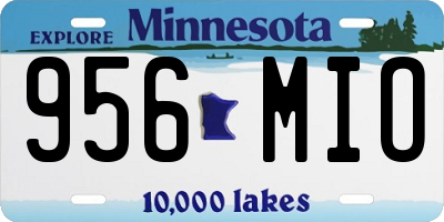 MN license plate 956MIO