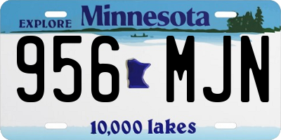 MN license plate 956MJN