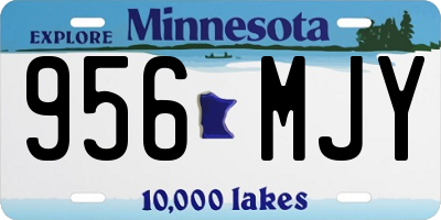 MN license plate 956MJY