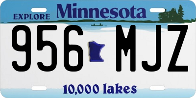 MN license plate 956MJZ