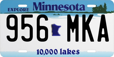 MN license plate 956MKA