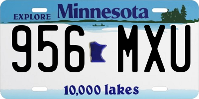 MN license plate 956MXU
