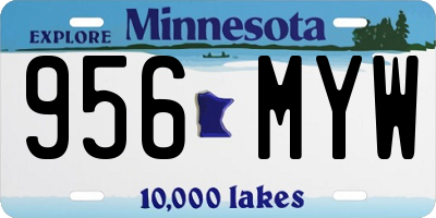 MN license plate 956MYW