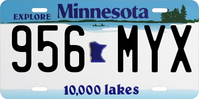 MN license plate 956MYX