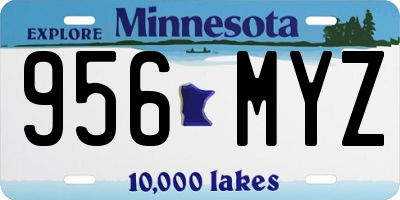 MN license plate 956MYZ