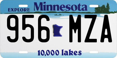 MN license plate 956MZA