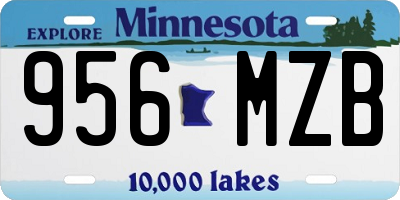 MN license plate 956MZB