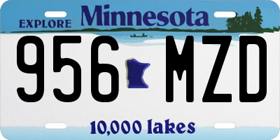 MN license plate 956MZD