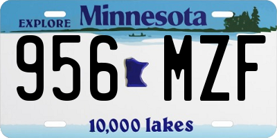 MN license plate 956MZF