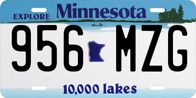 MN license plate 956MZG