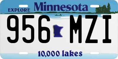 MN license plate 956MZI