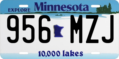 MN license plate 956MZJ