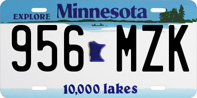 MN license plate 956MZK