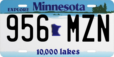 MN license plate 956MZN