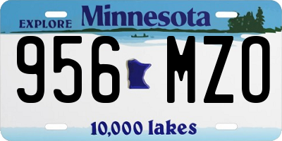 MN license plate 956MZO
