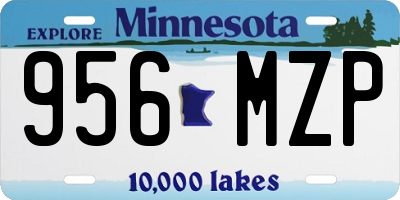 MN license plate 956MZP