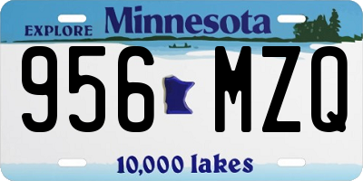 MN license plate 956MZQ