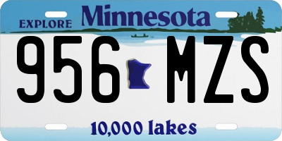 MN license plate 956MZS