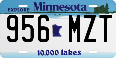 MN license plate 956MZT