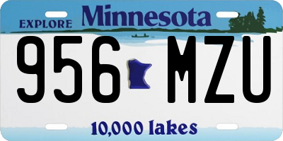 MN license plate 956MZU