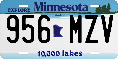 MN license plate 956MZV