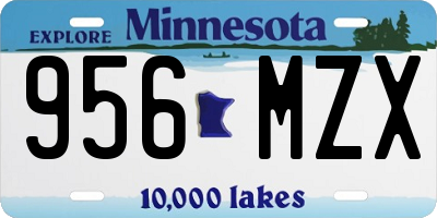 MN license plate 956MZX