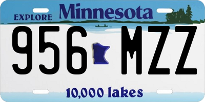 MN license plate 956MZZ