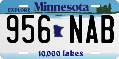 MN license plate 956NAB