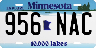 MN license plate 956NAC