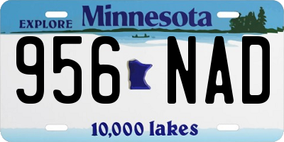 MN license plate 956NAD