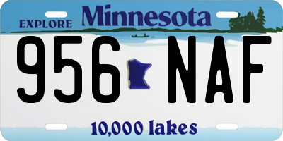 MN license plate 956NAF