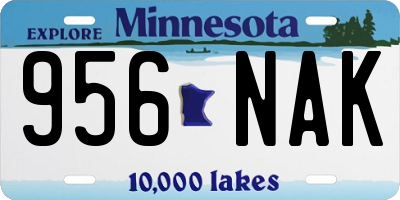 MN license plate 956NAK