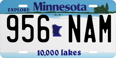 MN license plate 956NAM