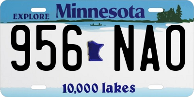 MN license plate 956NAO
