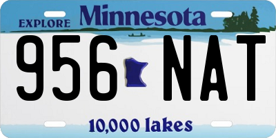 MN license plate 956NAT