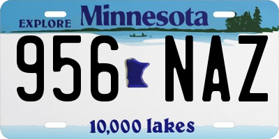 MN license plate 956NAZ