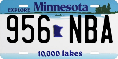 MN license plate 956NBA